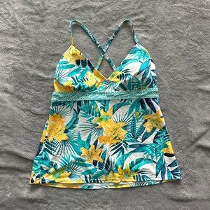 Land’s End Tie Tankini Top, Size 10
